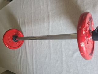 Barra de pesas y 2 discos Salter 4kg