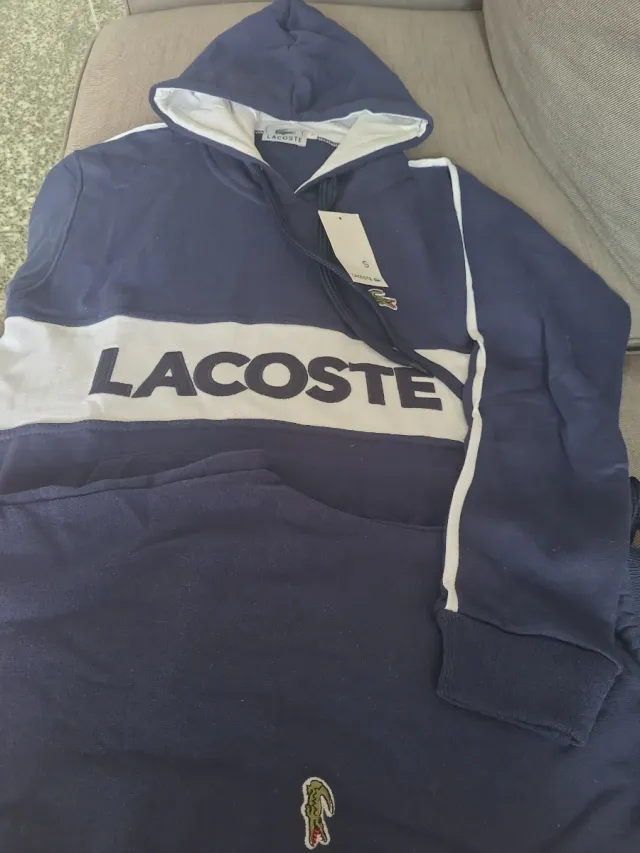 Conjunto Lacoste S Azul y Blanco Nuevo a estrenar 