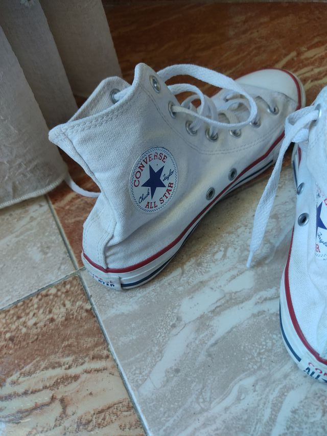 Zapatillas Converse Blancas, niña, talla 34