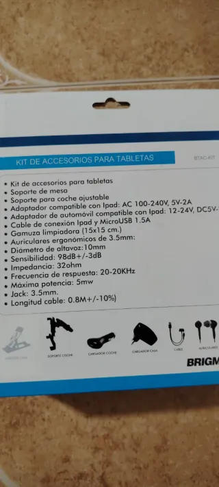 Kit Accesorios Tablet Coche BRIGMTN