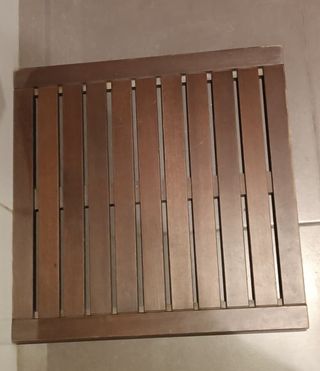 Alfombra ducha madera