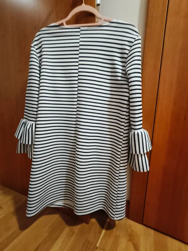 Vestido rayas blanco y azul marino
