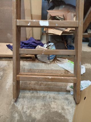 Escalera madera alta tijera 3,40m