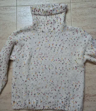 Jersey cuello alto multicolor