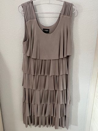 Vestido gris Talla L + chaqueta