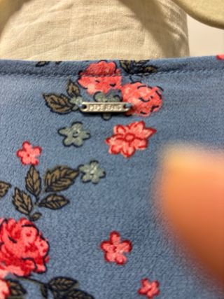 Vestido corto Pepe Jeans floral azul y rosa Talla 