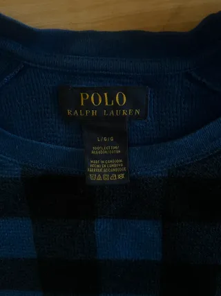 Jersey Polo Ralph Lauren cuadros azul