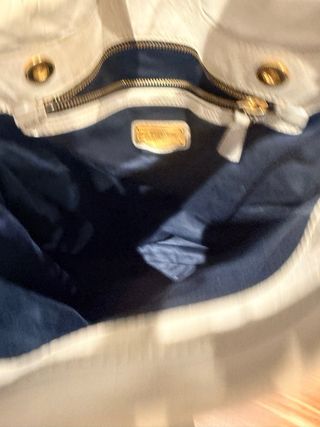 Borsa Miu Miu in oro e bianco