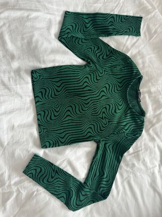 Camisola Stradivarius Verde e Preta Tam. XS