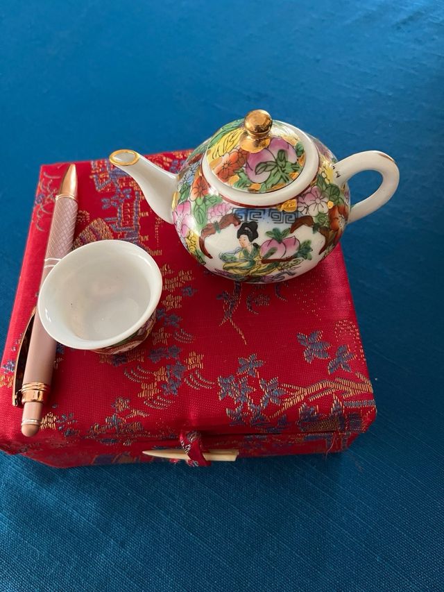 Servizio Tè/Sakè Porcellana Decorata