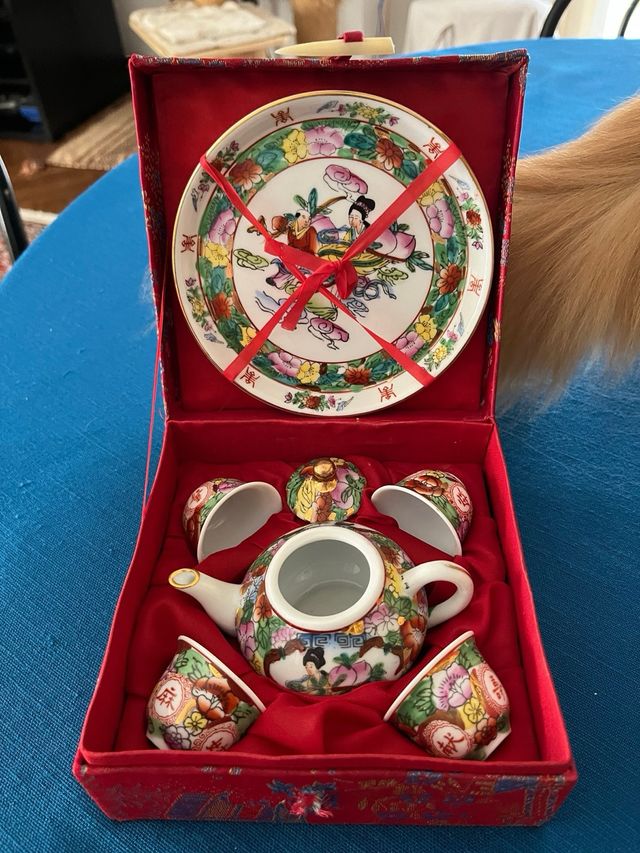 Servizio Tè/Sakè Porcellana Decorata