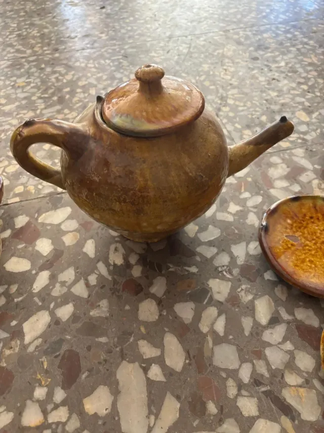 Juego de té de cerámica artesanal