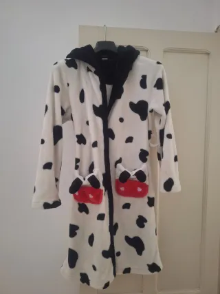 Cardigan a pois bianco e nero taglia unica