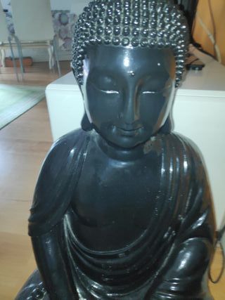 Figura Buda Negro Sentado