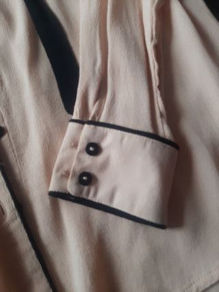 Camisa Trucco rosa con lazo negro