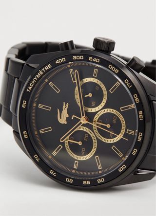 Reloj Lacoste Negro y Dorado Cronógrafo