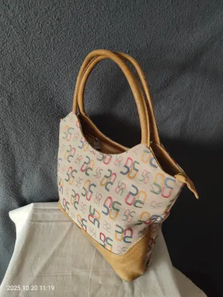 Bolso Vintage Beige Multicolor