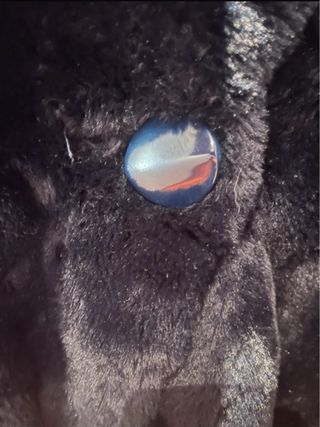 Pelliccia ecologica blu scuro