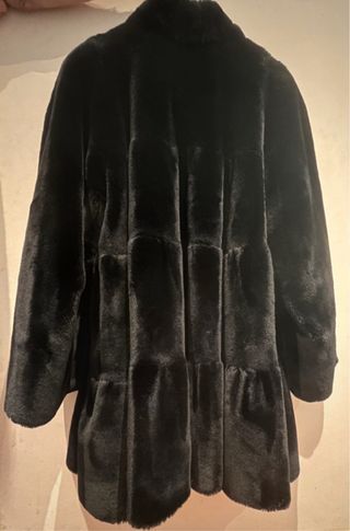 Pelliccia ecologica blu scuro