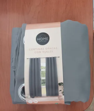 Cortinas opacas Home Creation grises