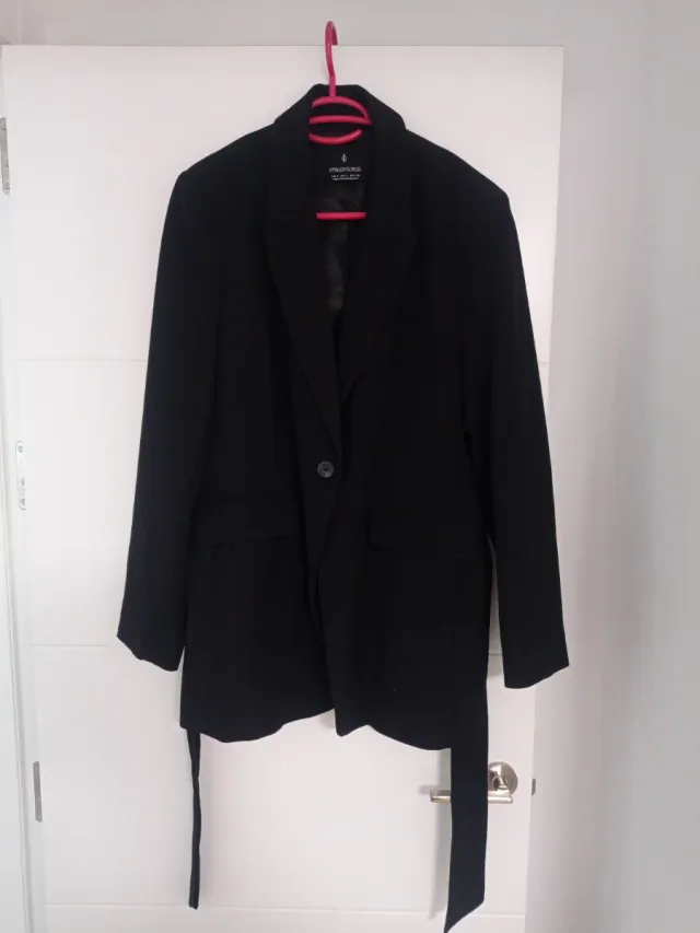 Blazer Stradivarius Negra Talla L