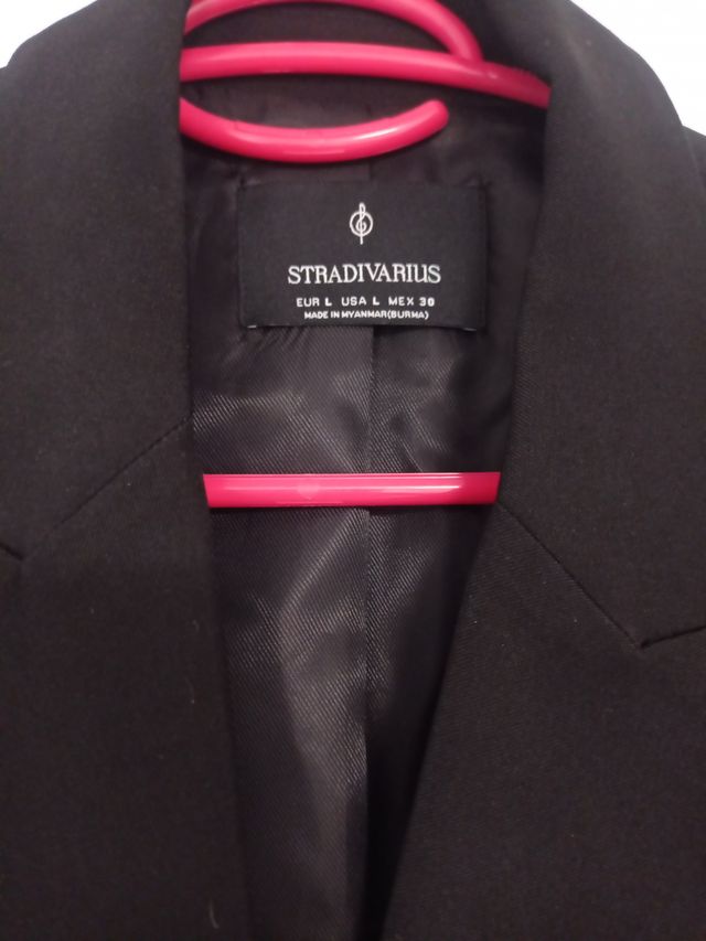 Blazer Stradivarius Negra Talla L
