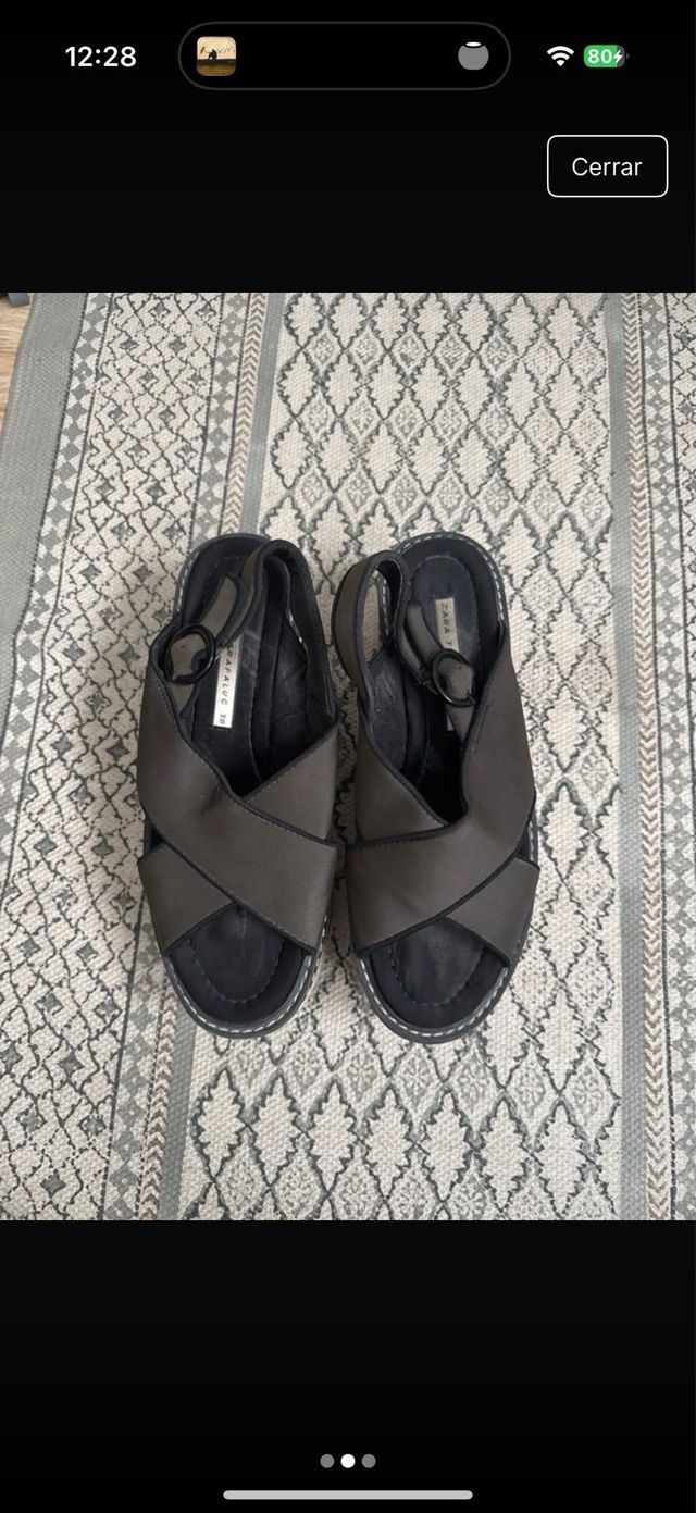 Sandalias Zara Plataforma Mujer Talla 38