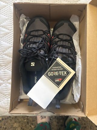 Botas Salomon Gore-Tex Negras Naranja