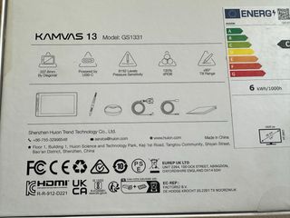 Huion Kamvas 13 Tableta Gráfica Negra con base .