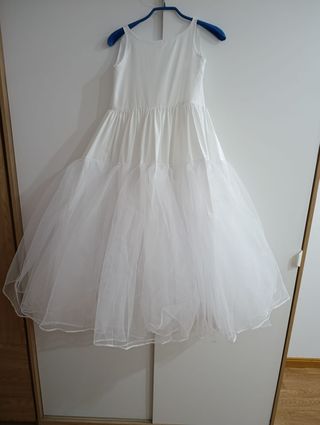 Vestido de Comunión Blanco y Rosa