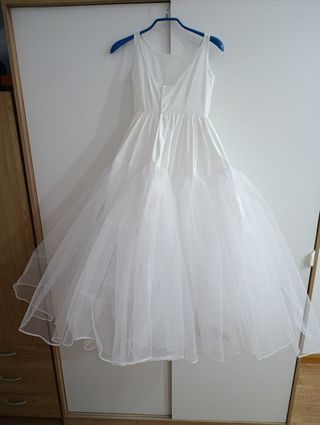 Vestido de Comunión Blanco y Rosa
