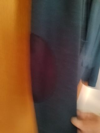 Americana Zara azul con detalles rojos