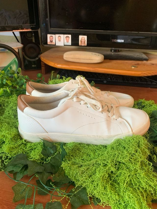 Zapatillas de Hombre Blancas y Marrones