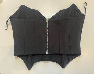 Corpiño Ballestas Elástico Negro. Nuevo con etique