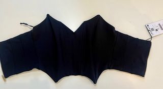 Corpiño Ballestas Elástico Negro. Nuevo con etique