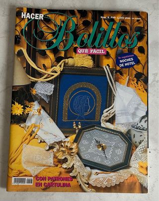 3 revistas de encajes de bolillos antiguas.
