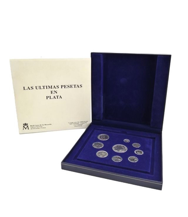 SET Monedas. Las Últimas Pesetas en Plata 925 2001