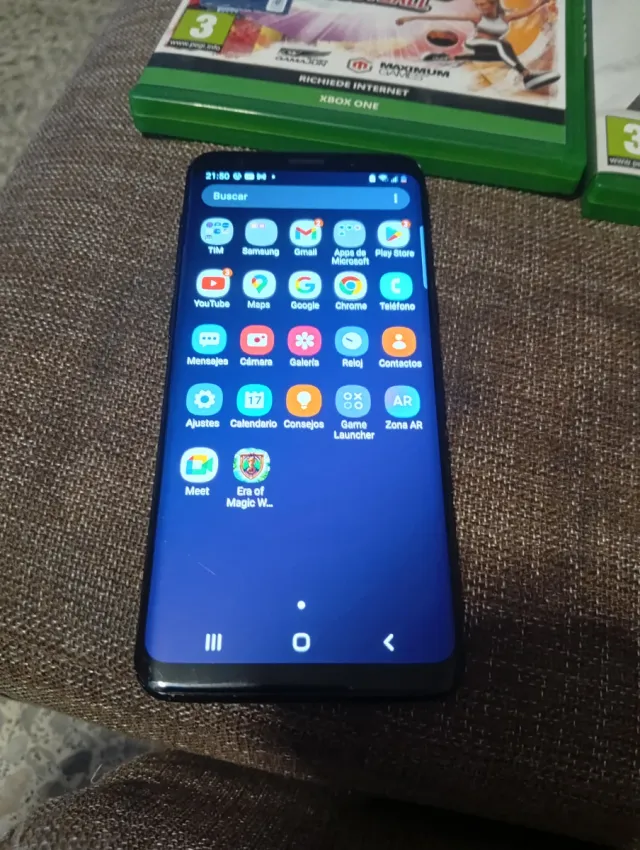 Samsung Galaxy S9 Negro con golpes traseros