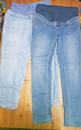 Pantalones premamá vaqueros azules