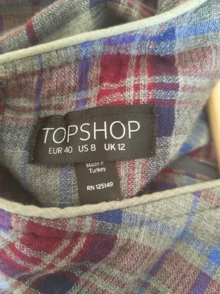 Vestido Topshop cuadros talla 40