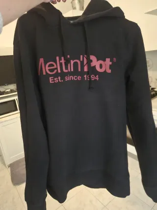 Felpa Melting Pot Uomo Nera Taglia M