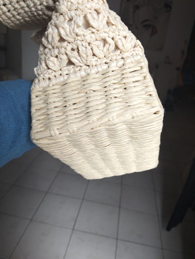 Borsa paglia rafia beige