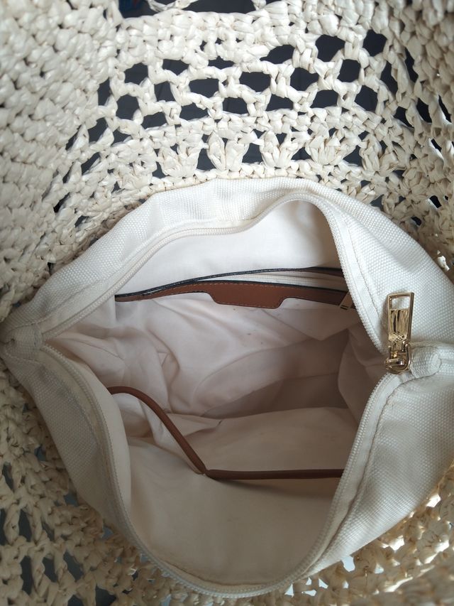 Borsa paglia rafia beige