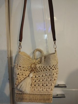 Borsa paglia rafia beige