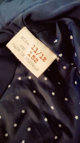 Cazadora niña acolchada azul marino T-11/12 Zara