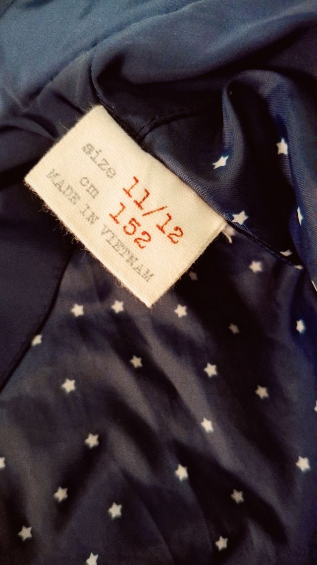 Cazadora niña acolchada azul marino T-11/12 Zara