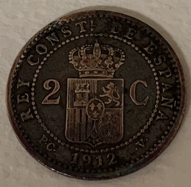 Lote 5 Monedas 2 Ctm. GOB. PROV. Y ALFONSO XIII