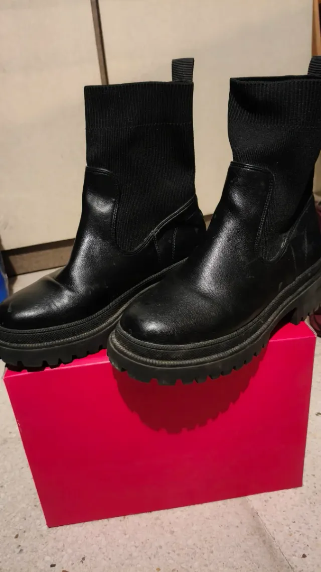 Botas track negras mujer