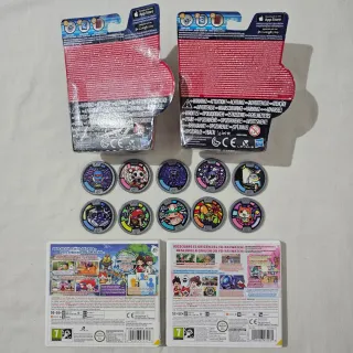 Lote Yo-kai Watch 3DS + Figuras y Medallas