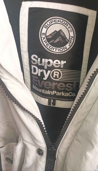 Abrigo Superdry Blanco y Verde
